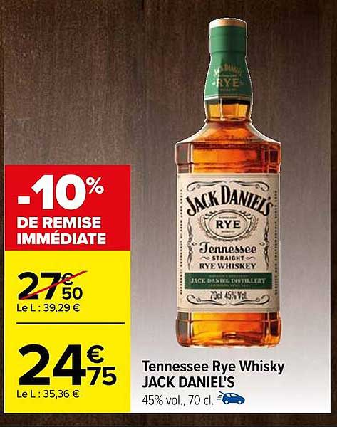 tennessee rye whisky jack daniel's