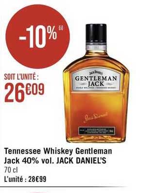 tennessee whiskey gentleman jack 40% vol. jack daniel's