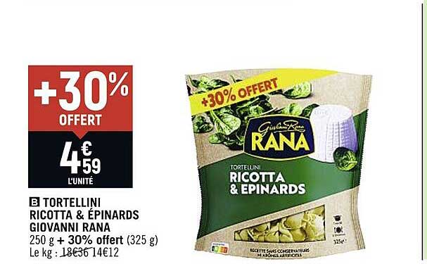 tortellini ricotta & épinards giovanni rana