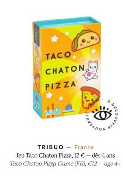 tribuo - jeu taco chaton pizza
