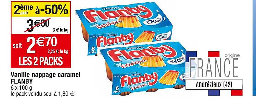 vanille nappage caramel flanby