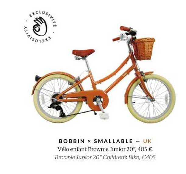 vélo enfant brownie junior 20" - bobbin x smallable