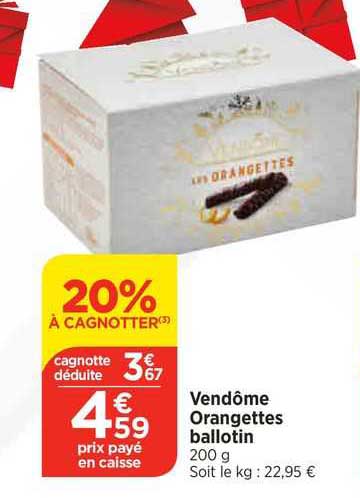 vendôme orangettes ballotin