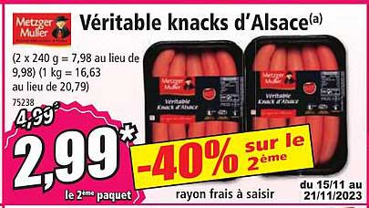 véritable knacks d'alsace metzger muller