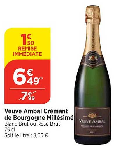 veuve ambal crémant de bougogne millésimé