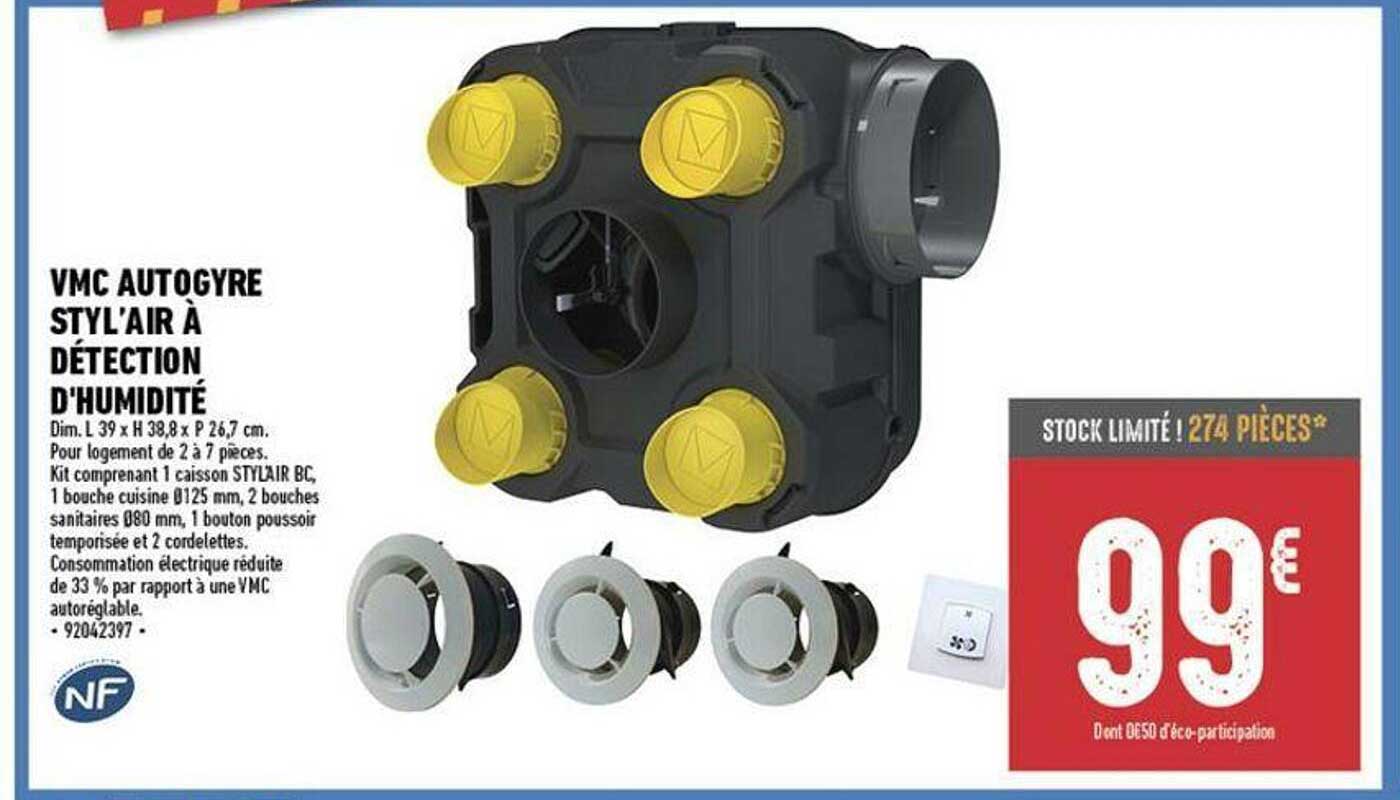 vmc autogyre styl'air à détection d'humidité