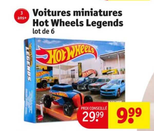 voitures miniatures hot wheels legends lot de 6