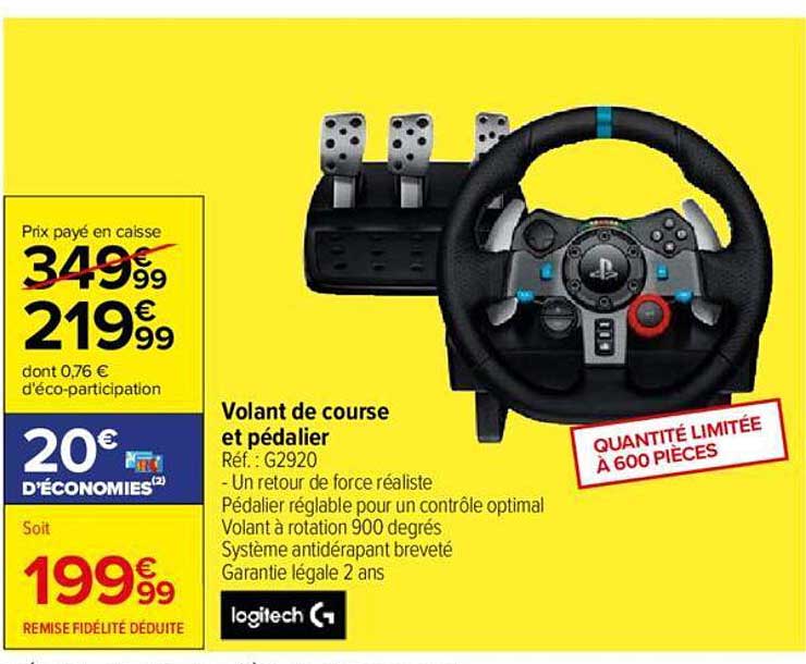 volant de course et pédalier logitech g