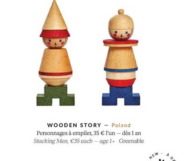 wooden story personnages à empiler