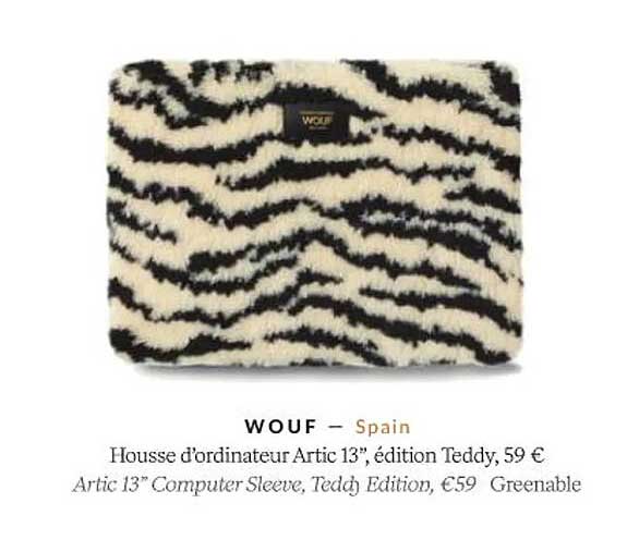 wouf housse d'ordinateur artic 13"