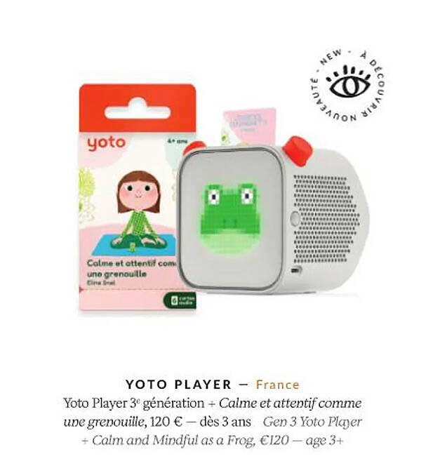 yoto player 3e génération + calme et attentif comme une grenouille - yoto player