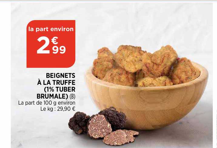 beignets à la truffe (1% tuber brumale)
