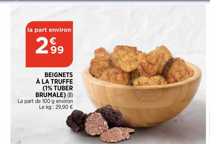 beignets à la truffe (1% tuber brumale)