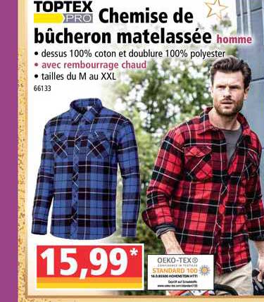 Chemise De Bûcheron Matelassée Toptex