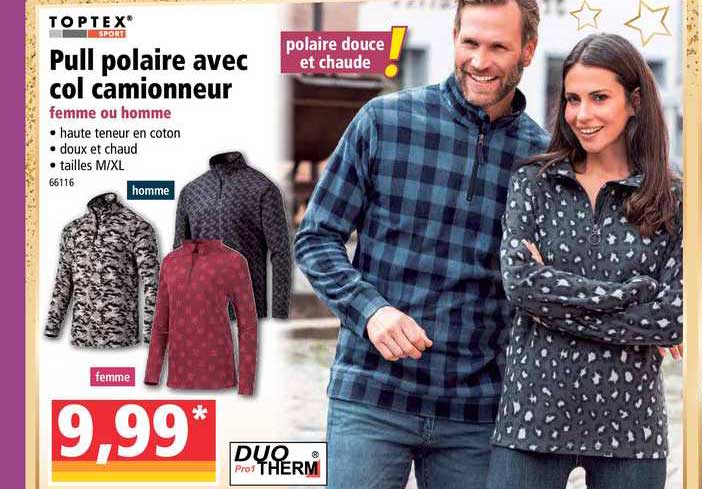 pull polaire avec col camionneur toptex