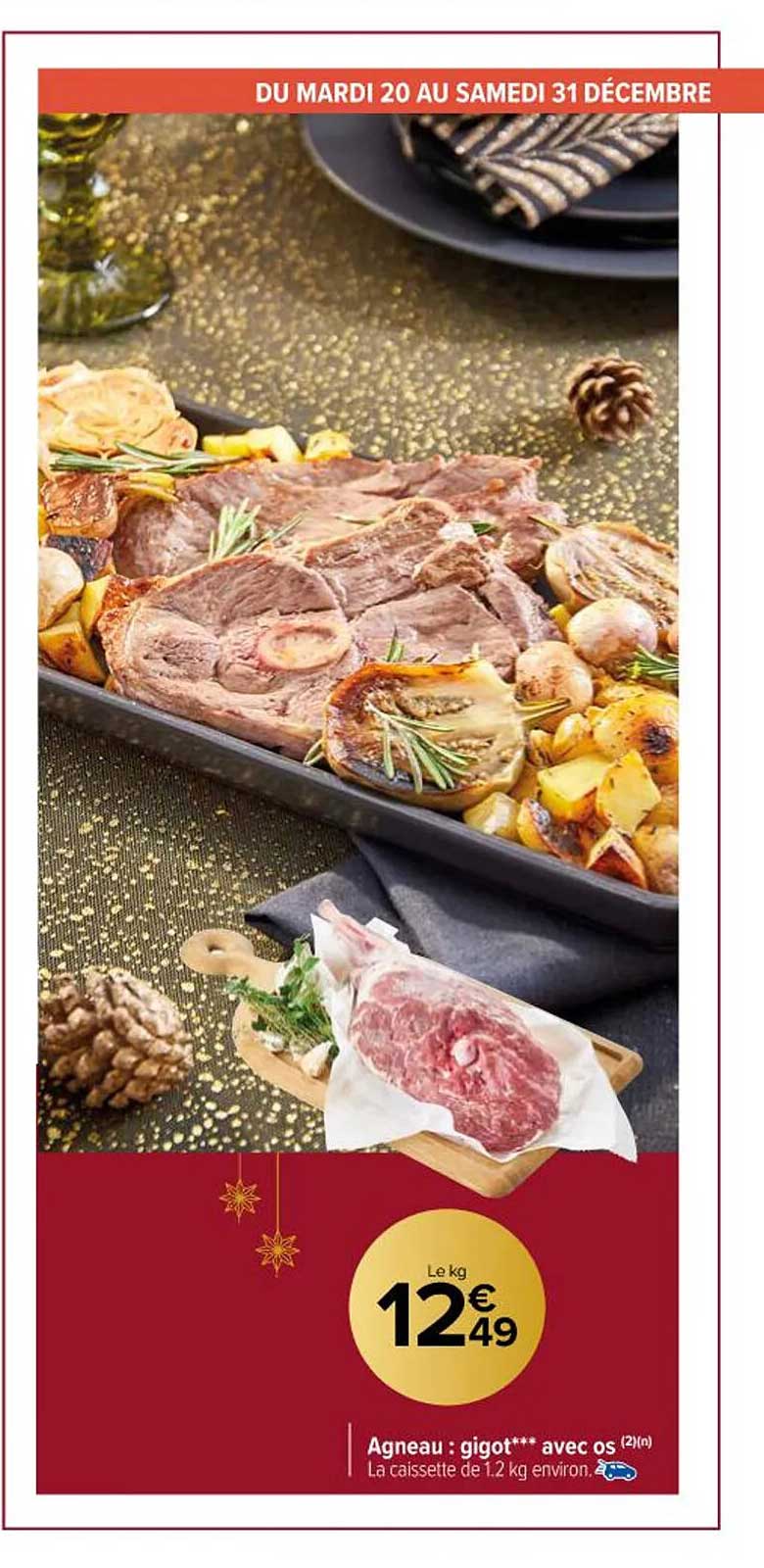 agneau : gigot***avec os