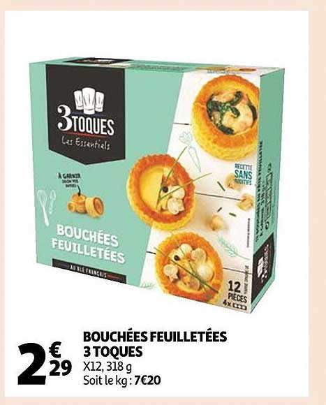 bouchées feuilletées 3 toques