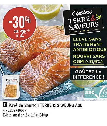 Pavé De Saumon Terre & Saveurs Asc
