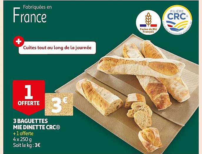 3 baguettes mie dinette crc