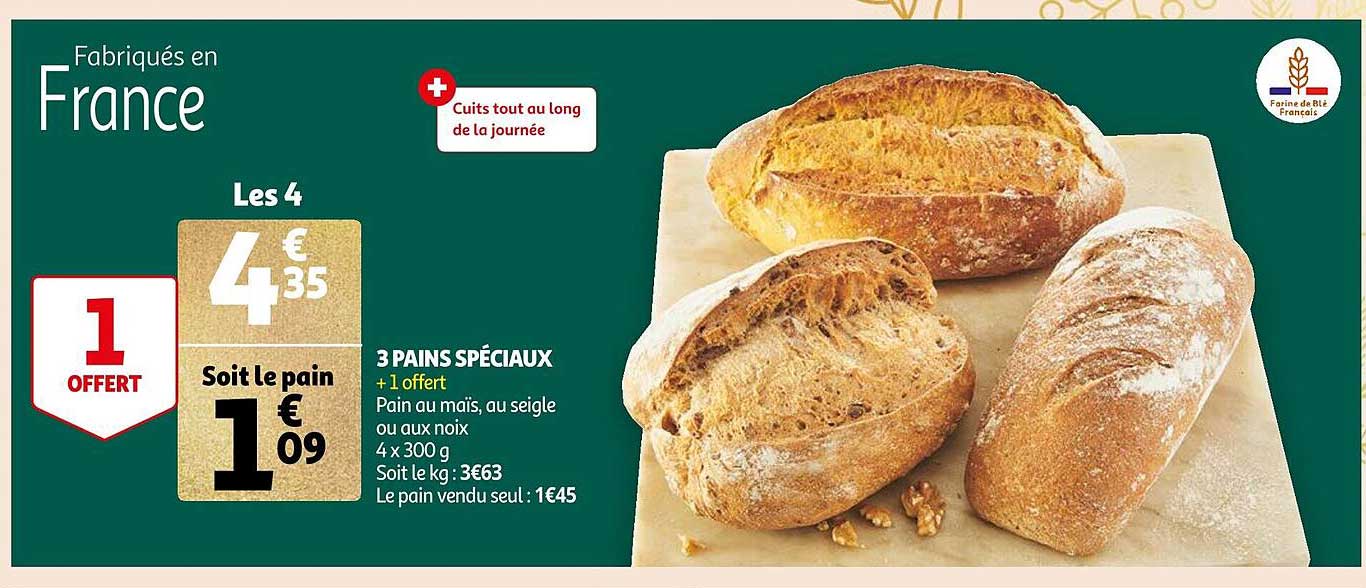 3 pains spéciaux