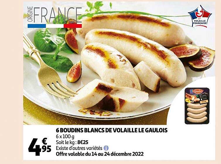 6 Boudins Blancs De Volaille Le Gaulois