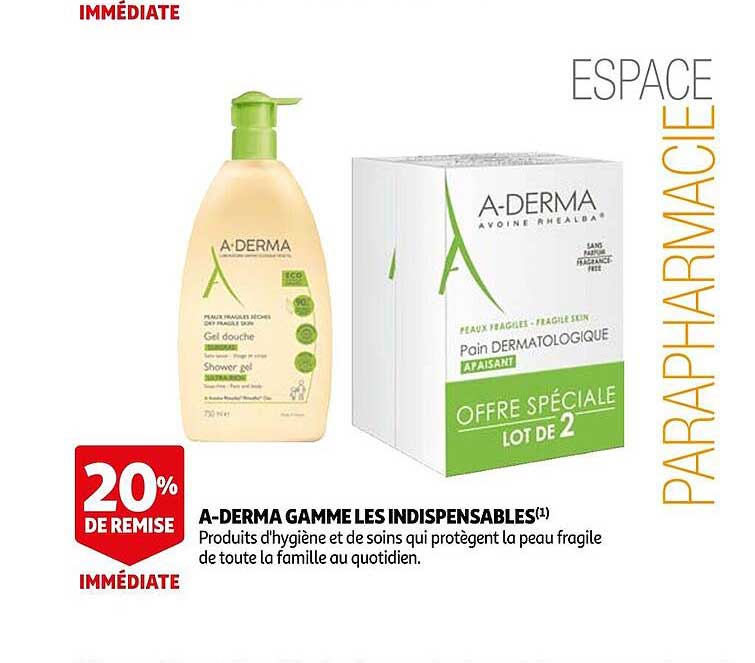 a-derma gamme les indispensables