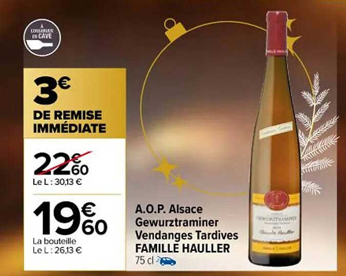 a.o.p. alsace gewurztraminer vendanges tardives famille hauller