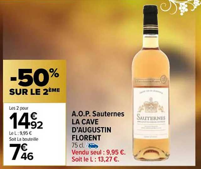 a.o.p. sauternes la cave d'augustin florent