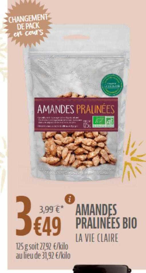 amandes pralinées bio la vie claire