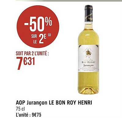 aop jurançon le bon roy henri