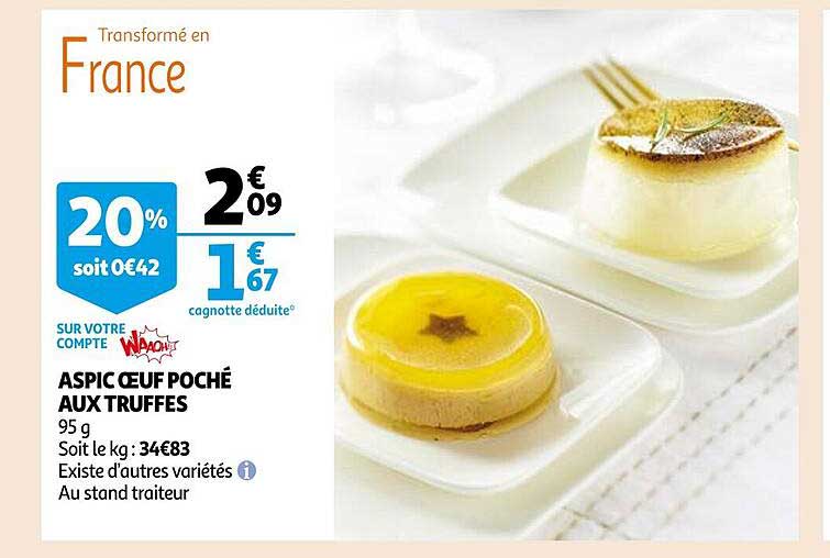 aspic œuf poché aux truffes