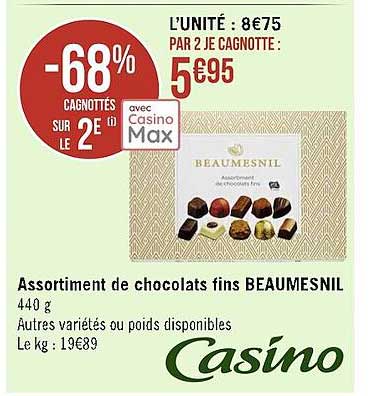 Assortiment De Chocolats Fins Beaumesnil