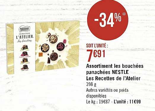assortiment les bouchées panachées nestlé les recettes de l'atelier