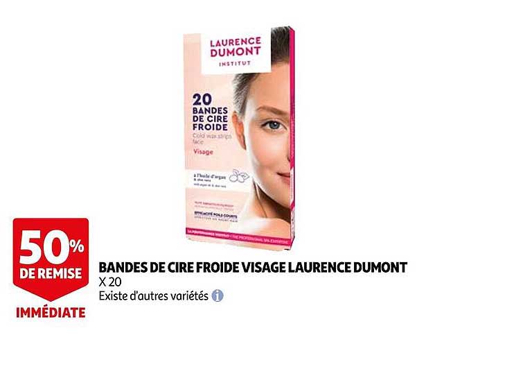 bandes de cire froide visage laurence dumont