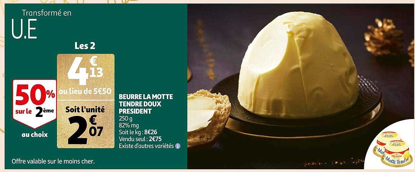 beurre la motte tendre doux président