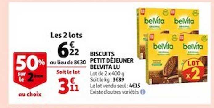 Biscuits Petit Déjeuner Belvita Lu