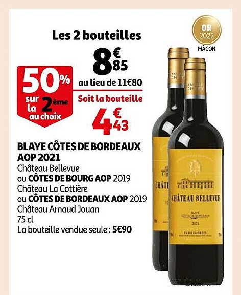 blaye côtes de bordeaux aop 2021 ou côtes de bourg aop 2019 ou côtes de bordeaux aop