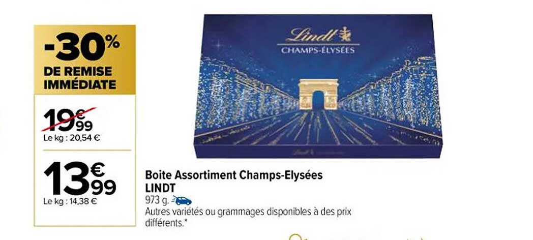 boîte assortiment champs-élysées lindt