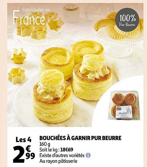 bouchées à garnir pur beurre