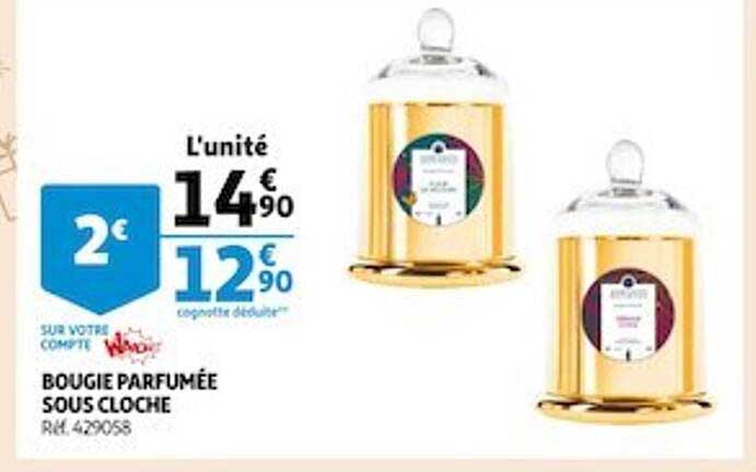 bougie parfumée sous cloche