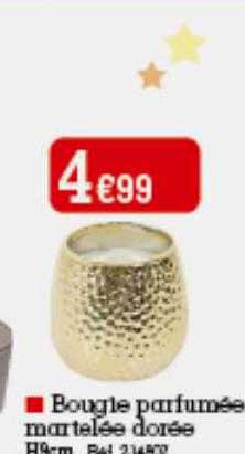bougie parfumées martelée dorée