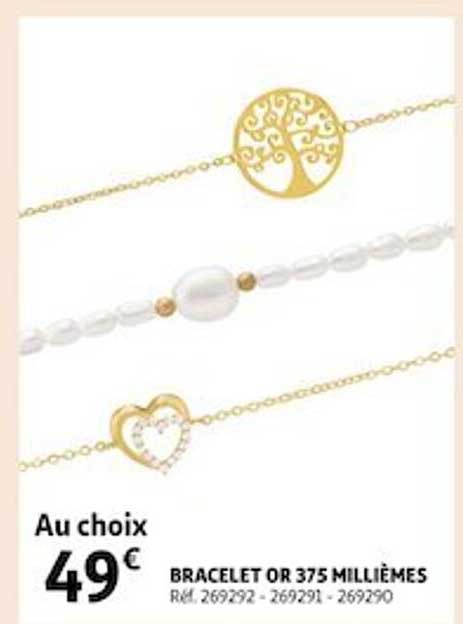 bracelet or 375 millièmes