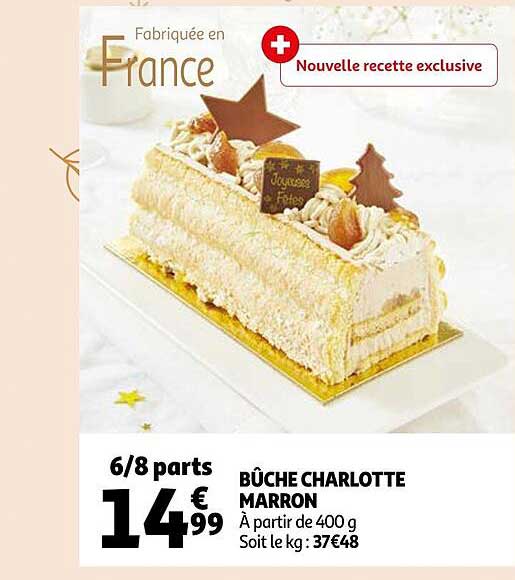 bûche charlotte marron
