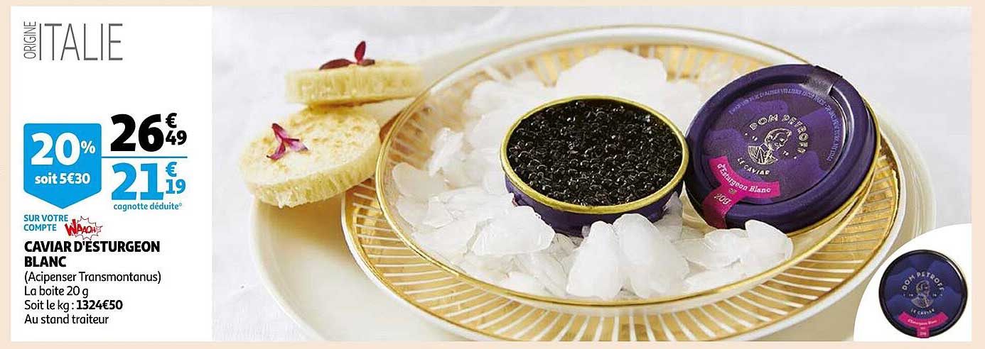 caviar d'esturgeon blanc