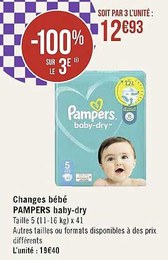 changes bébé pampers baby-dry