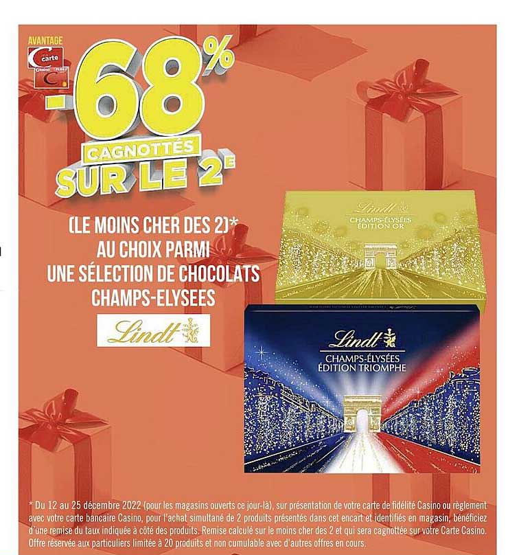 chocolats champs-élysées lindt
