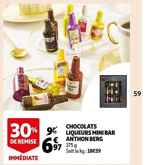 chocolats liqueurs mini bar anthon berg