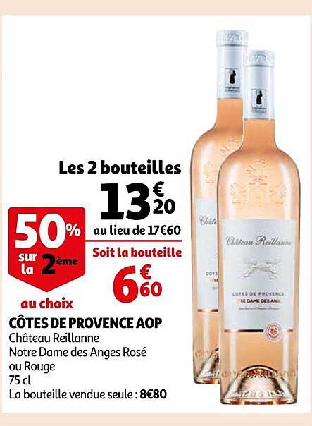 côtes de provence aop château reillanne notre dame des anges rosé ou rouge