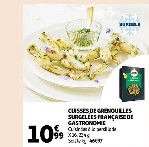 cuisses de grenouilles surgelées française de gastronomie