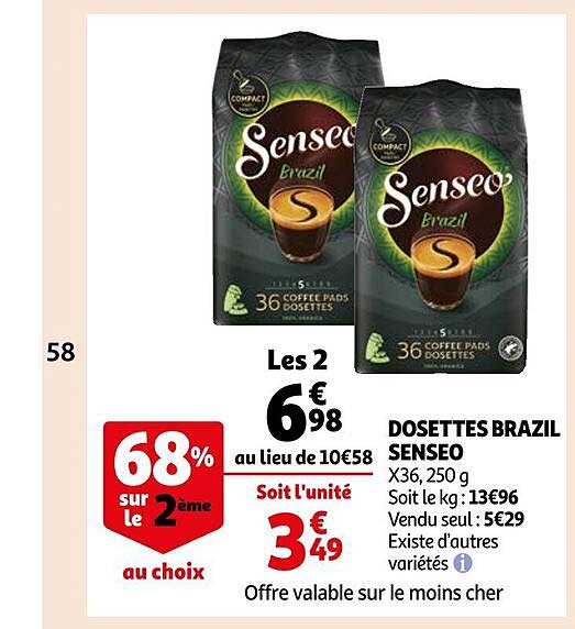 dosettes brazil senseo